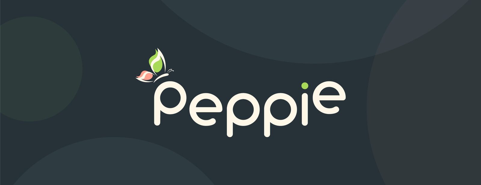 The Peppie logo on a dark banner